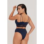 SUTOP EM MICROFIBRA COM A BASE EM RENDA E BOJO REMOVÍVEL- azul marinho