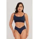 SUTOP EM MICROFIBRA COM A BASE EM RENDA E BOJO REMOVÍVEL- azul marinho