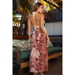 SAIDA DE PRAIA PAREO QUADRADA-ESTAMPADO COM BRONZE