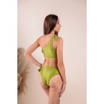 BIQUINI MENINA MOÇA SUNNY ASSIMETRICO COM CALCINHA DE PALA NA CINTURA COM AMARRAÇÃO- VERDE OLIVA