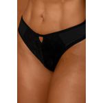 CONJUNTO EM RENDA E MICROFIBRA BOJO FIXO BASE ALONGADA COM ELASTICO LUREX COM CALCINHA FIO DUPLO- PRETO