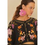 Blusa Cropped Borboleta Em Flor Farm