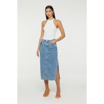 Saia Midi Jeans Fenda Lateral Animale jeans