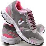 Tênis Feminino Training Preto Cinza Rosa