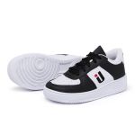 Kit 3 Pares Tênis Infantil Casual Menino Menina Unissex Sola Alta Bordado Básico Moderno Branco Preto e Preto com Branco