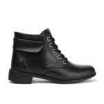 Kit Bota Coturno e Bota Montaria Feminina Preta