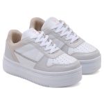 Tênis Casual Feminino Glam Step Cinza