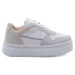 Tênis Casual Feminino Glam Step Cinza