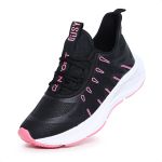 Tênis Feminino Confort Preto e Rosa
