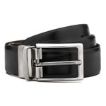 Cinto Couro Masculino 9932 Dupla Face Preto e Moss
