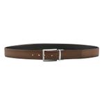 Cinto Couro Masculino 9932 Dupla Face Preto e Tamarindo