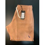 SHORT EM LINHO C DETALHE BORDADO AREIA