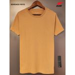 T-SHIRT BÁSICA MOSTARDA DETALHES BORDADO 