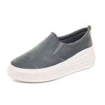 Slip On Mel - Suede Azul Petróleo