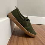 Slip On Camila - Couro Camurça Verde Militar 