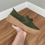 Slip On Carol - Couro Camurça Verde Miitar 