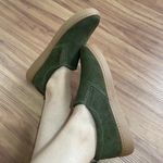 Slip On Camila - Couro Camurça Verde Militar 