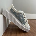 Tênis Ana - Napa Branco/Jeans com Glitter Prata 