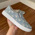 Slip On Lívia - Tecido Jeans Brilho Sola Baixa 