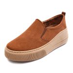 Slip On Melina - Suede Linhaça Sola Castanha