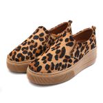 Slip On Kiara - Pelo Onça Sola Castanha