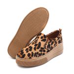 Slip On Kiara - Pelo Onça Sola Castanha