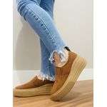 Slip On Melina - Suede Linhaça Sola Castanha