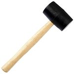 Martelo De Borracha 60mm Preto Cabo Madeira Beltools