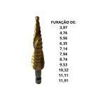 Broca Escalonada De Aço Rápido 3,2 Á 12,7mm Cortec