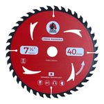 Disco Serra Circular 7.1/4x40z F.20mm Multimaterial Samuray 