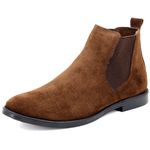 Botina Chelsea Boots Café C/ Sola Preta Escrete Em Couro Camurça Original 502