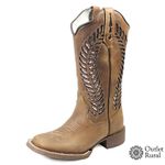 Bota Texana Feminina High Crazy Horse Havana