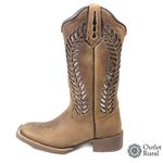 Bota Texana Feminina High Crazy Horse Havana