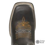 Bota Texana Masculina De Couro Legítimo Marrom Tribal Branco Com Amarelo