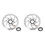 Par De Discos De Freio Rotor Rt54 160mm Center Lock Cor Prateado Shimano