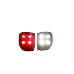 Vista Light Dianteiro Traseiro 4 Led Silicone Para Garfo e Canote HB
