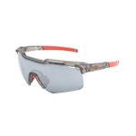 Oculos Sol Hb Shield Compact M Cinza Lt Prata Cor Azul Armação Cinza Fosco Translucido