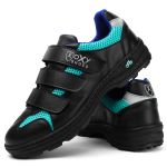 Sapatilha Ciclismo Pedal Sem Clip Bike Preta Com Azul Oxy Shoes 1043