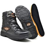 Bota Harley Davidson Motociclista Em Couro Master Brown 2020 + Luva em Coruo