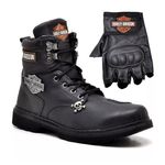 Bota Harley Davidson Motociclista Em Couro Master Brown