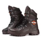 BOTA HARLEY COTURNO STOP BOOTS EM COURO LEGITIMO CAFÉ