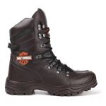 BOTA HARLEY COTURNO STOP BOOTS EM COURO LEGITIMO CAFÉ