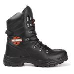 BOTA HARLEY COTURNO STOP BOOTS EM COURO LEGITIMO PRETA