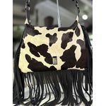 Bolsa Cow Print em Couro Legítimo de Ombro e Transversal