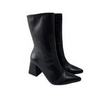 Bota Seraphine em Couro Legítimo Acabado - Preto Couro - 19079