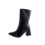 Bota Seraphine em Couro Legítimo Acabado - Preto Couro - 19079