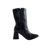 Bota Seraphine em Couro Legítimo Acabado - Preto Couro - 19079