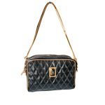Bolsa em Couro Legítimo Preto de Transversal - Preto - 40971