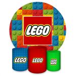 Capa Painel + Trio Capas Cilindros Sublimados Tema Lego 4032