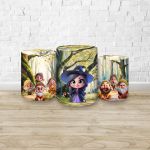 Capas Trio Cilindros Sublimados Branca de Neve 4621
